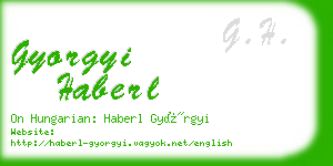 gyorgyi haberl business card